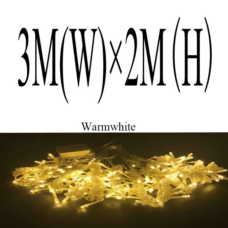 3-2 Warmwhite 6 м x 3M 600 светодиодный домашний наружный Праздничный Рождественский декоративный Свадебный Рождественский Сказочный занавес гирлянды вечерние гирлянды - Испускаемый цвет: 3-2 Warmwhite