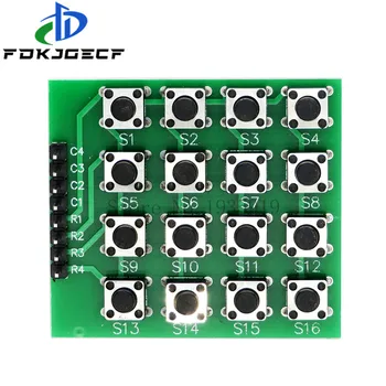 

8pin 4x4 4*4 Matrix 16 Keys Button Keypad Keyboard Breadboard Module MCU for arduino Diy Kit