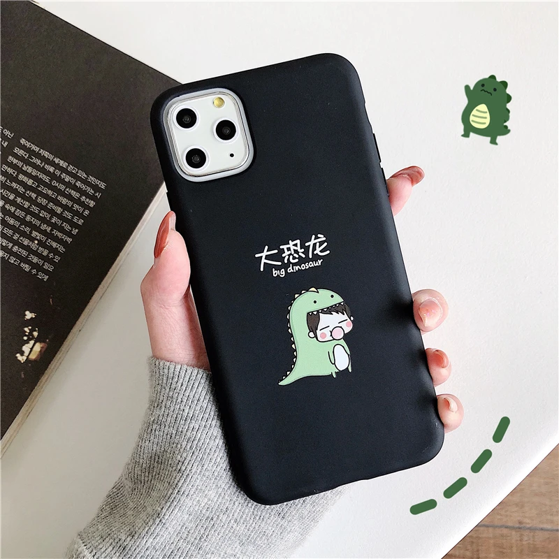 Милый китайский чехол для телефона с динозавром для Iphone 11promax X Xs Xsmax Xr, мягкий силиконовый чехол для Iphone 6S 7 8 plus, задняя крышка