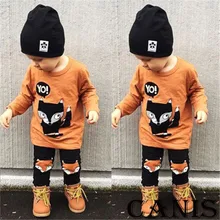 Комплекты одежды для новорожденных г. Футболка с длинными рукавами и рисунком+ штаны комплекты одежды из 2 предметов для маленьких мальчиков