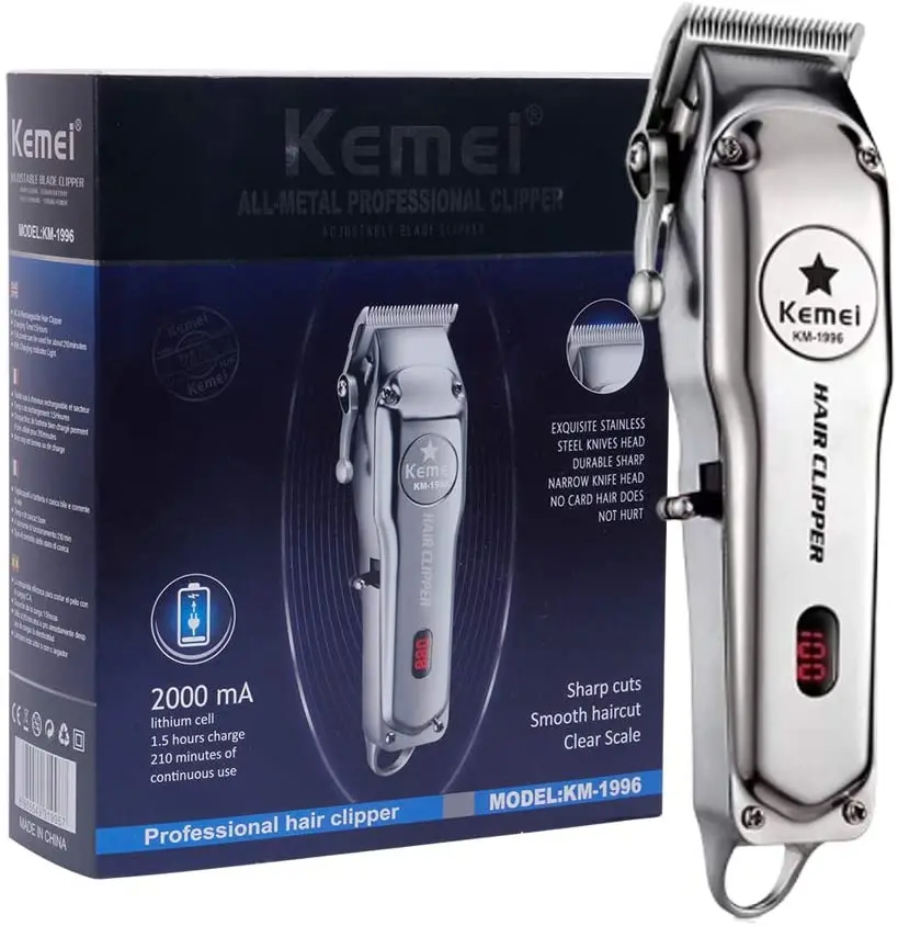 Kemei KM-1996 цельнометаллическая профессиональная машинка для стрижки волос