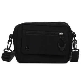 

Women's Zipper Shoulder Bag Pure Color Casual Tote Outdoor Canvas Handbag Student Crossbody Bag