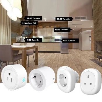 

New Wifi Smart Socket Plug Electric Wall Gsm Power Socket Plugs Outlet Timer Voice Tuya Remote Control Smart Home