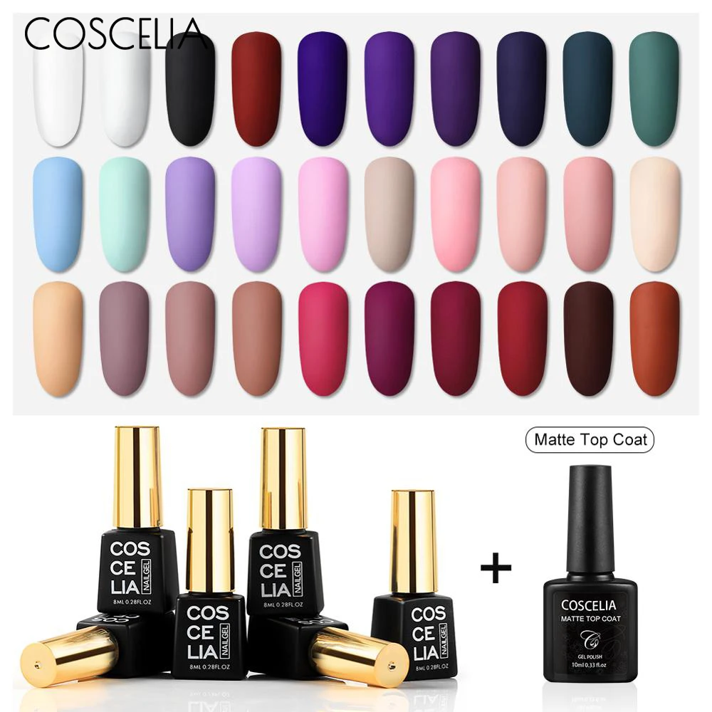 coscelia esmaltes de una en gel semipermanente 8ml para base superior necesita lampara uv led gel para manicura barniz para unas