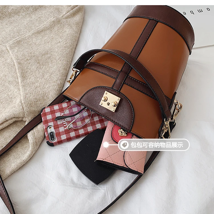 iVog New Arrival Everyday Female Small Shoulder Crossbody Handbag Geometric louis Fashion Bucket Bags for Women