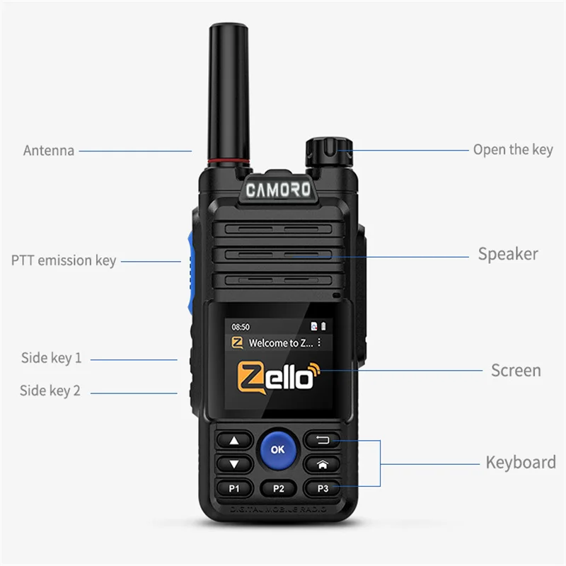 MOTOROLA T56 Zello Walkie Talkie 4g Radio With Sim Card Wifi Bluetooth Long  Range Profesional Powerful Two Way Radio 100km