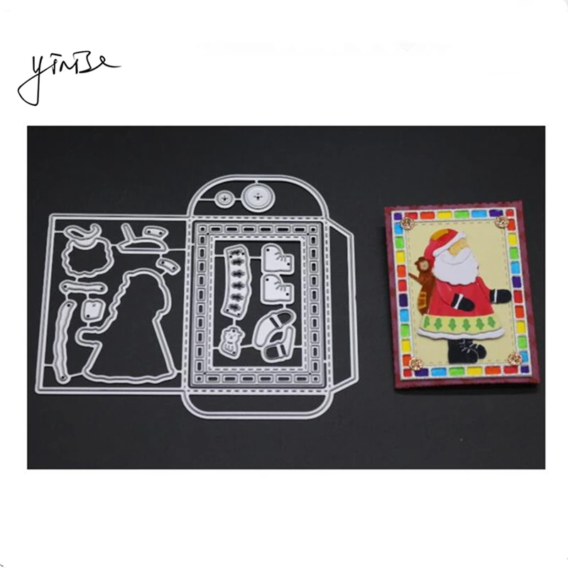 

YINISE Metal Cutting Dies For Scrapbooking Stencils CHRISTMAS ENVELOPE Scrapbook DIY Album Cards Decoration Embossing Die Cut