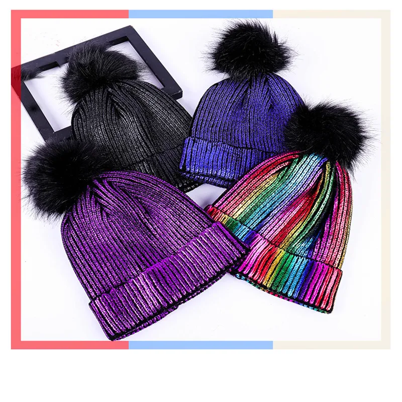 

Unisex Knitted Hats Woman Beaines For Winter Breathable Colorful Simple Hats Warm Solid Casual Beanies