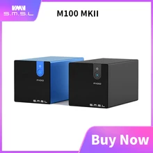 Smsl m100 mkii digital usb dac ak4452 dsd512 32bit/768khz 106db spdif óptico de alumínio desktop áudio xmos decodificador