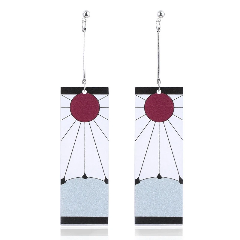 Drop-Earrings Jewelry-Accessories Blade Gift Demon Slayer Acrylic Cosplay Anime Kimetsu