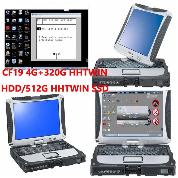 12 TOUGHBOOK CF 19 4 Гб с последними c4/c5 полным программным обеспечением CF19 320 ГБ HHD для MB SD Подключения Compact 4 Поддержка HHTwin Готовая работа
