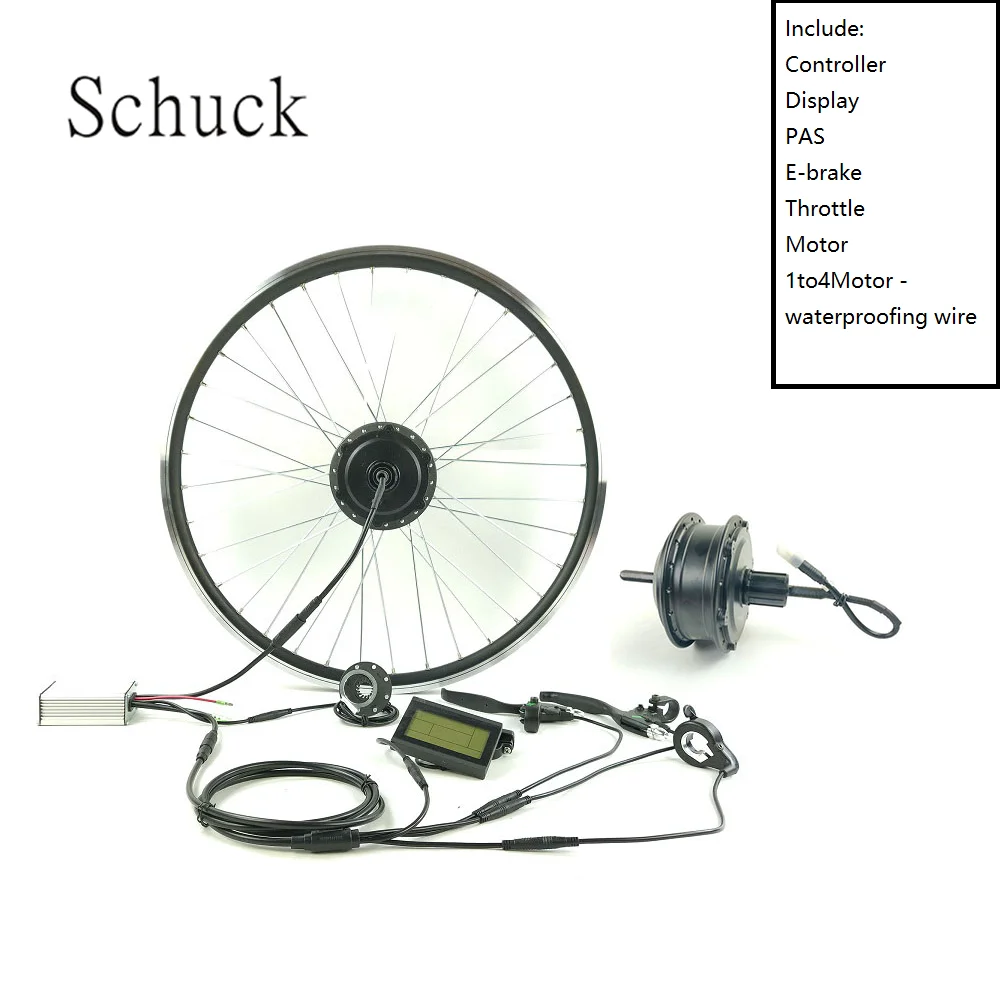 Schuck 48V250W набор для преобразования электрического велосипеда, заднее Кассетное колесо с дисплеем LCD3, водонепроницаемый комплект для электровелосипеда, комплект для электровелосипеда