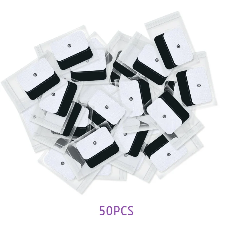 50Pcs 50 шт. 5x9 см самоклеющиеся гелевые электроды патчи для Tens иглоукалывание терапевтический массажер для тела электрический стимулятор мышц 3,5 мм - Цвет: 50Pcs