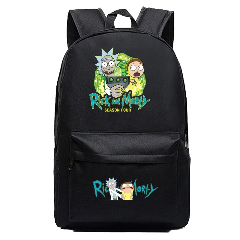Рик Морти сезон 4 рюкзак для мальчиков и девочек студенческий школьный рюкзак, сумка для книг фанаты аниме унисекс сумки на плечо для путешествий Дети Подростки подарок - Цвет: 11