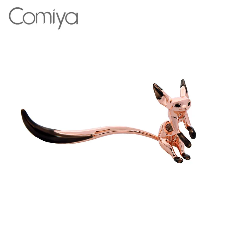Comiya корейские серьги капли эмаль животное шарм цинковый сплав длинный хвост