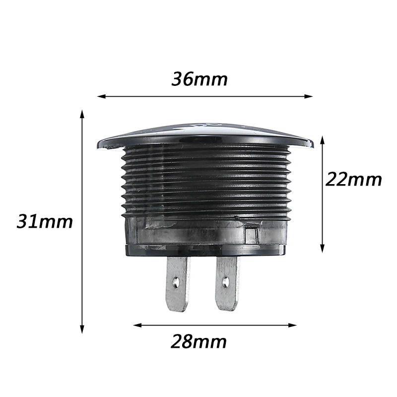 12V-24V Car Motorcycle Universal Waterproof Mini LED Digital Display Voltmeter Red/Green/Blue Light Digital Display