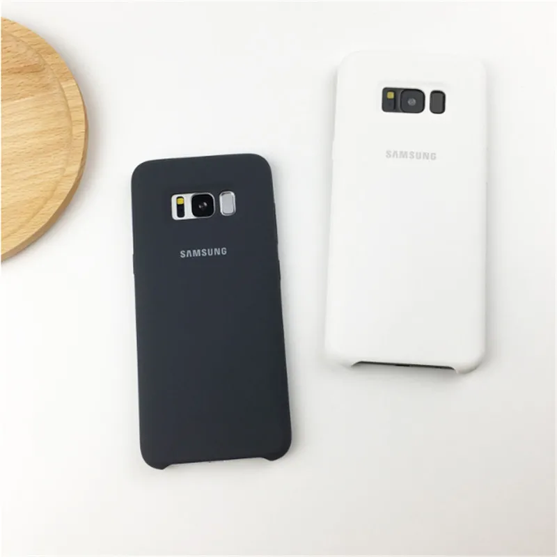 Чехол для samsung galaxy s8 plus, жидкий силиконовый чехол, шелковистый, мягкий на ощупь, полный защитный чехол на заднюю панель, оболочка для galaxy s8 и логотип