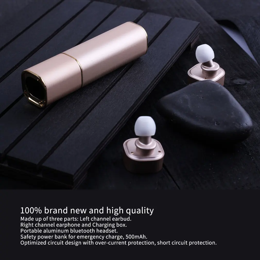 LESHP Portable Headset Mini Stereo Earphones Noise Cancelling Sport Twins True Wireless Earbuds