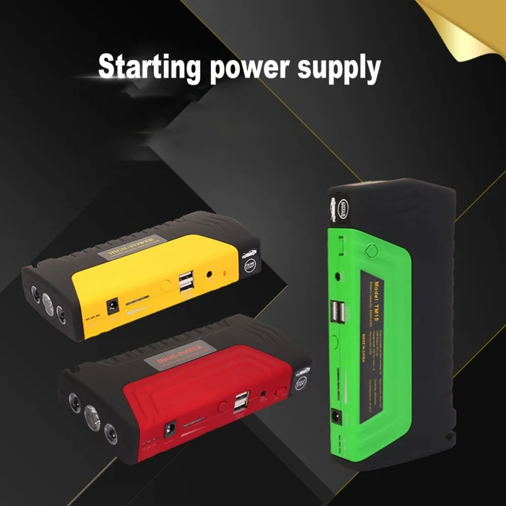 12V микро-аккумулятор для заводки автомобиля Портативный автомобиль скачок стартер Мощность банк светодиодный светильник авто усилитель Зарядное устройство автомобильных экстренных стартов
