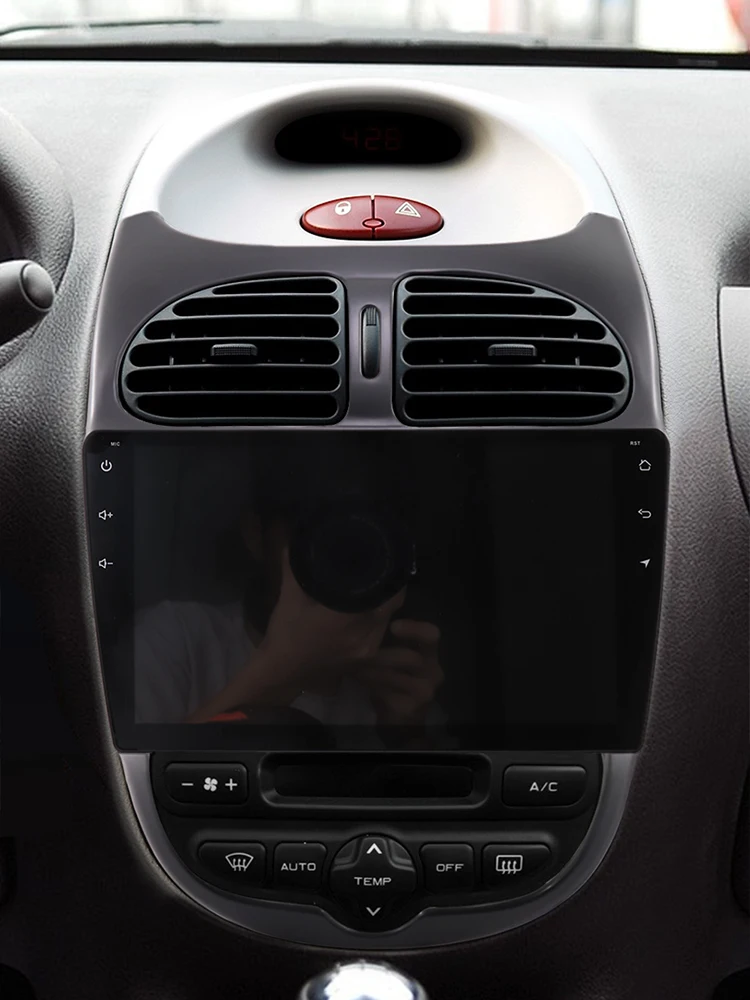 Автомобильный стерео радиоприемник DVD плеер для Peugeot 206 Android 7 1 четырехъядерный 9