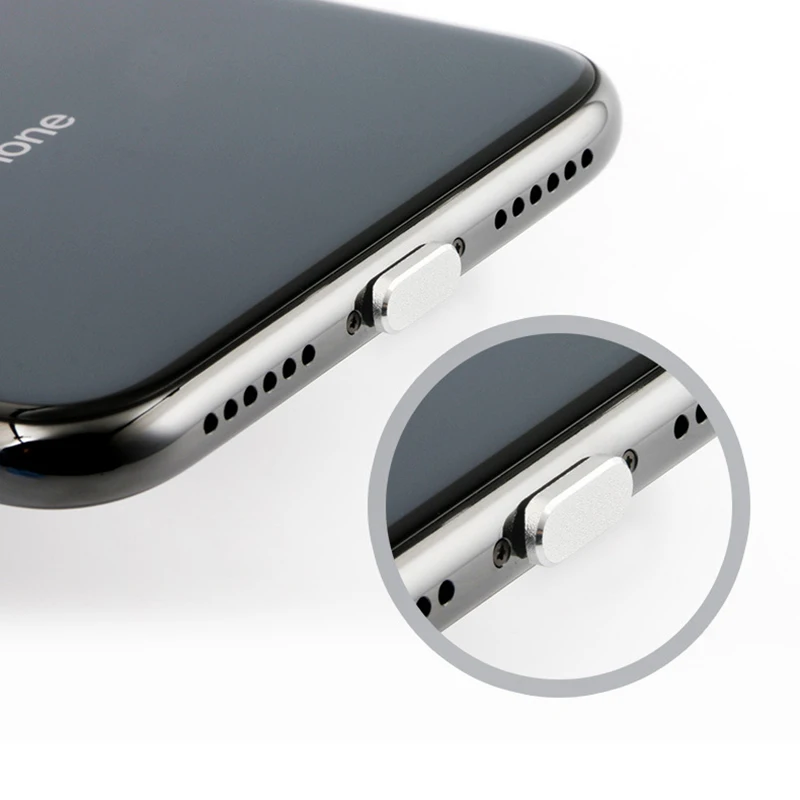 Металлический разъем для зарядного устройства с защитой от пыли для IPhone XS Max XR 7 8X10 зарядка заглушки такса Крышка Аксессуары для мобильных телефонов