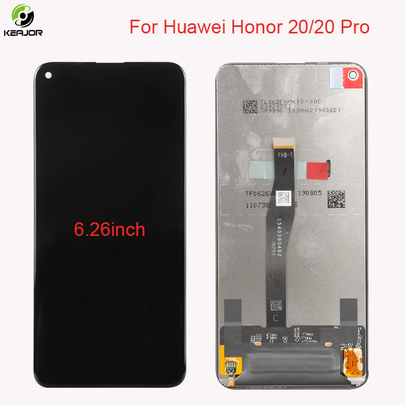 

6.26" Display For Huawei Honor 20 Pro LCD Display Touch Screen Digitizer Panel For Honor 20 Pro LCD Screen YAL-AL41 YAL-L10