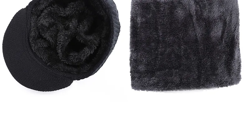 Модные Для мужчин, зимняя шапка, шарф комплект теплая верхняя одежда из 2 предметов с плюшевой подкладкой в крупную клетку из плотной ткани; хлопок Кепки Повседневное ярлык с буквами лыжный шляпа нагрудник