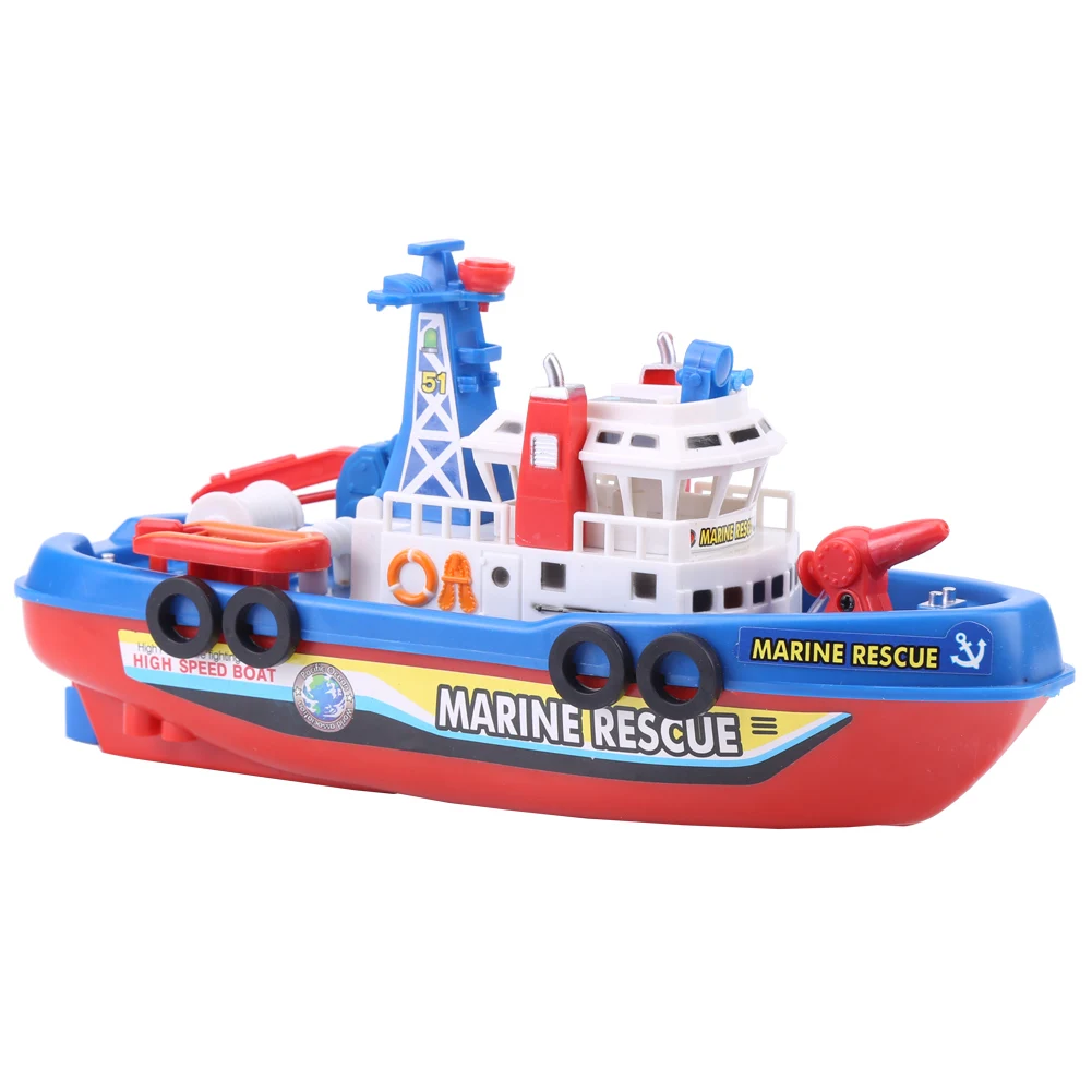 Электрическая лодка морская спасательная модель пожарная лодка игрушки для детей спрей для воды пожаротушения высокоскоростной музыкальный светильник электрические лодки