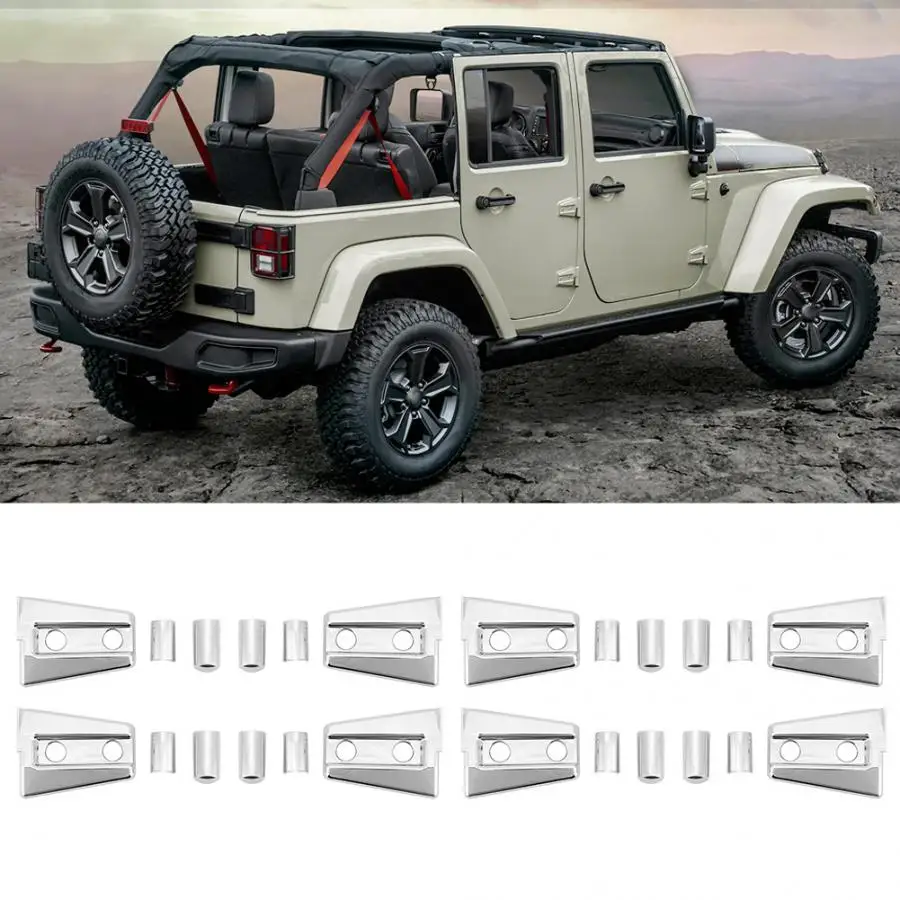 24 шт./компл. Накладка для дверных петель Накладка для Jeep Wrangler JK 2007 2008 2009 2010 2011 2012 2013(4 двери