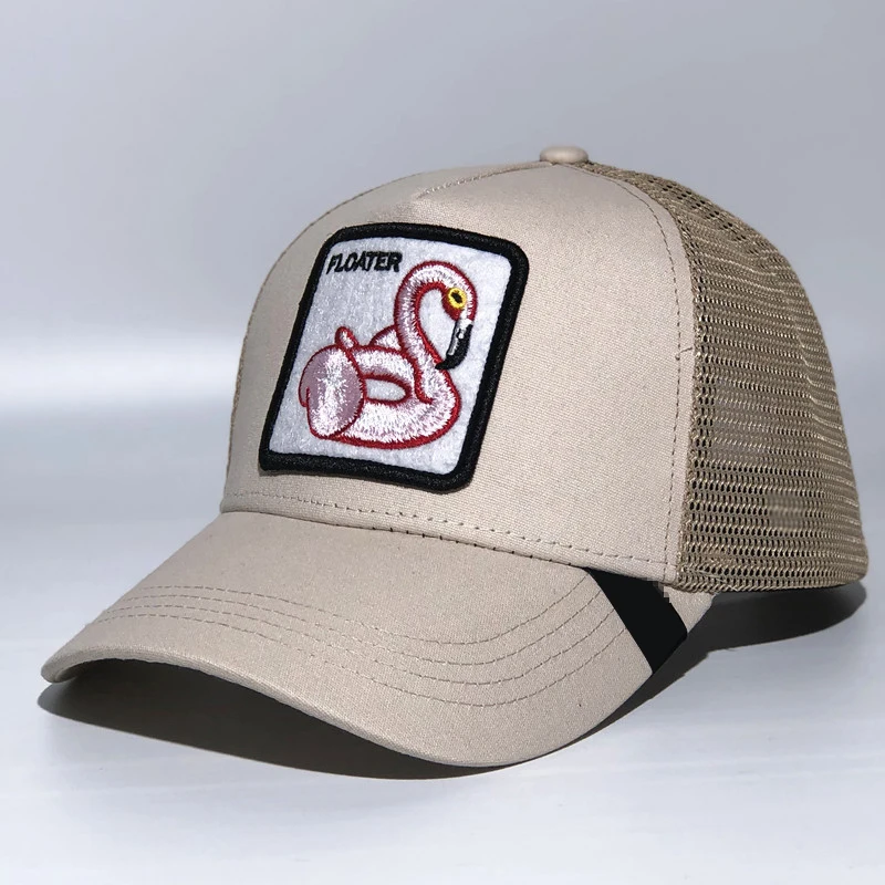 Летняя бейсболка в стиле хип-хоп с вышивкой в виде животных, бейсболка s wo для мужчин/мужчин, Кепка с регулируемой сеткой, бейсболка для мужчин - Цвет: Color   1
