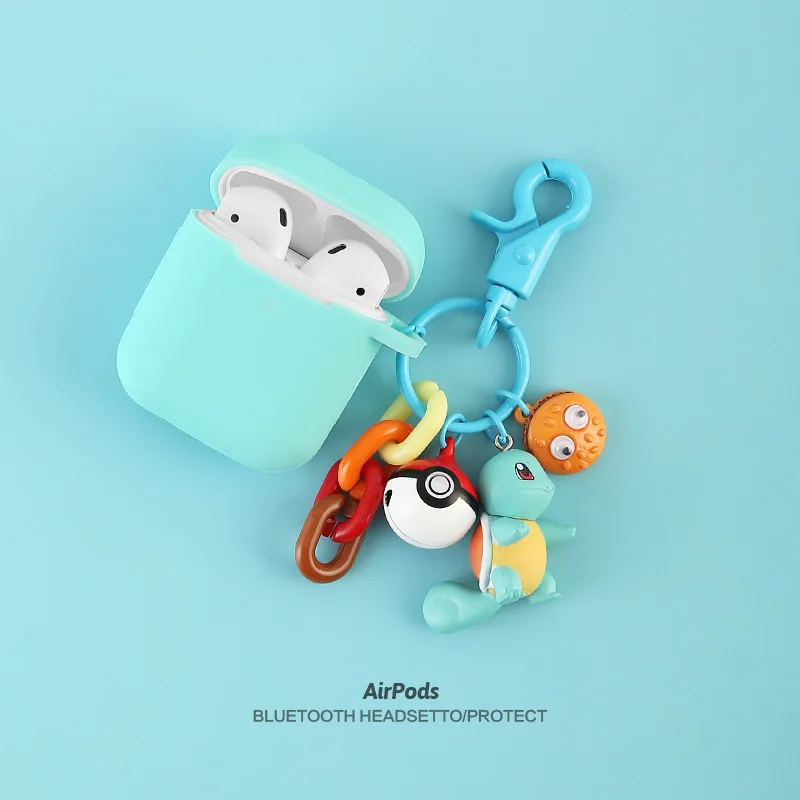 Для Airpods 2 Чехол силиконовый чехол с рисунком для air pods милый наушников 3D
