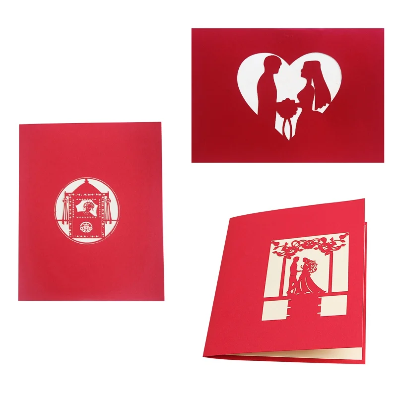  Exquisite Stereo Wedding Invitation Greeting Card Stereo Party Invitations Card Thanksgiving Blessi - 4.00031E+12