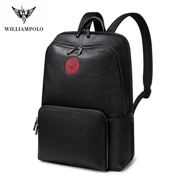 

Travel Laptop Cowhide Backpack Water Resistant Bag with Port 14 Inch Computer Business Backpacks Bookbag Casual