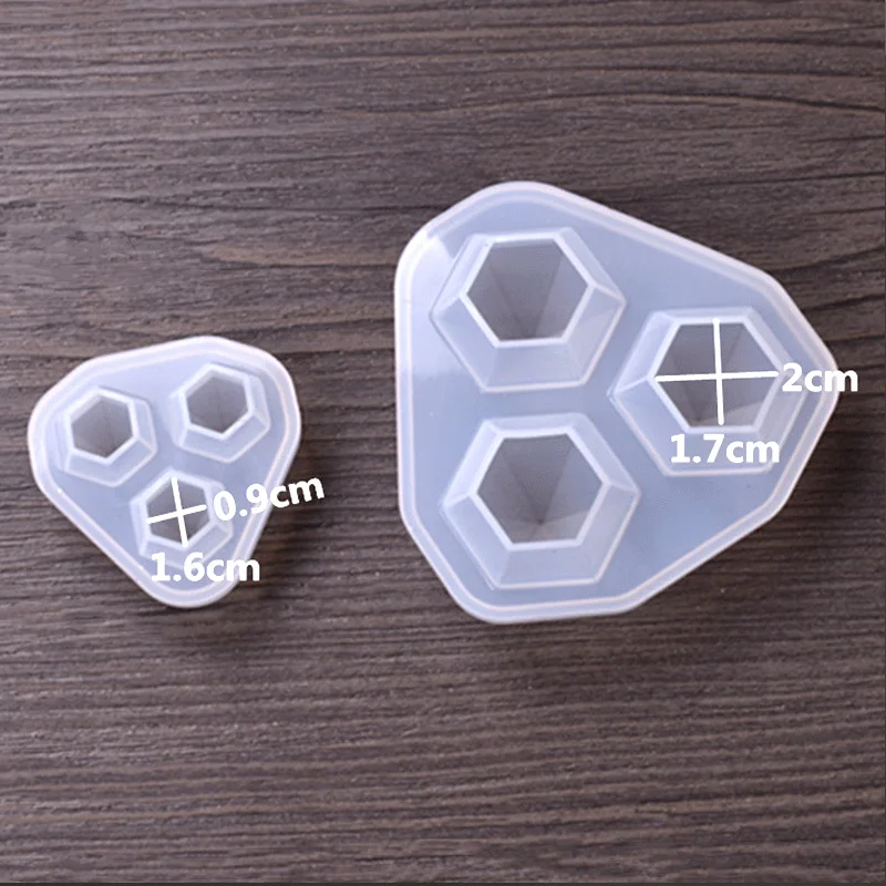 Jplzi DIY Drop Glue Mould Diamond Resin Silicone Mould Mini Jewelry Cut Diamonds Resin Epoxy Mould, Size: One size, Clear