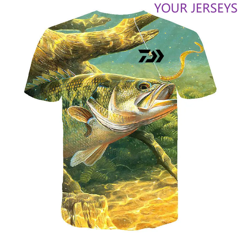 

DAIWA T Shirt Summer Man Short Sleeve Fishing Clothing Outdoor Sport Breathable Fishing Clothes Men Beach Printed T-shirt Top