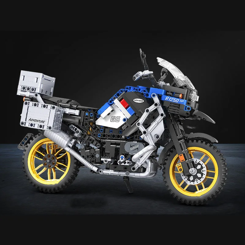 ERBO 948 шт. 1:6 строительные блоки Приключения мото модель автомобиля пластик ABS DIY