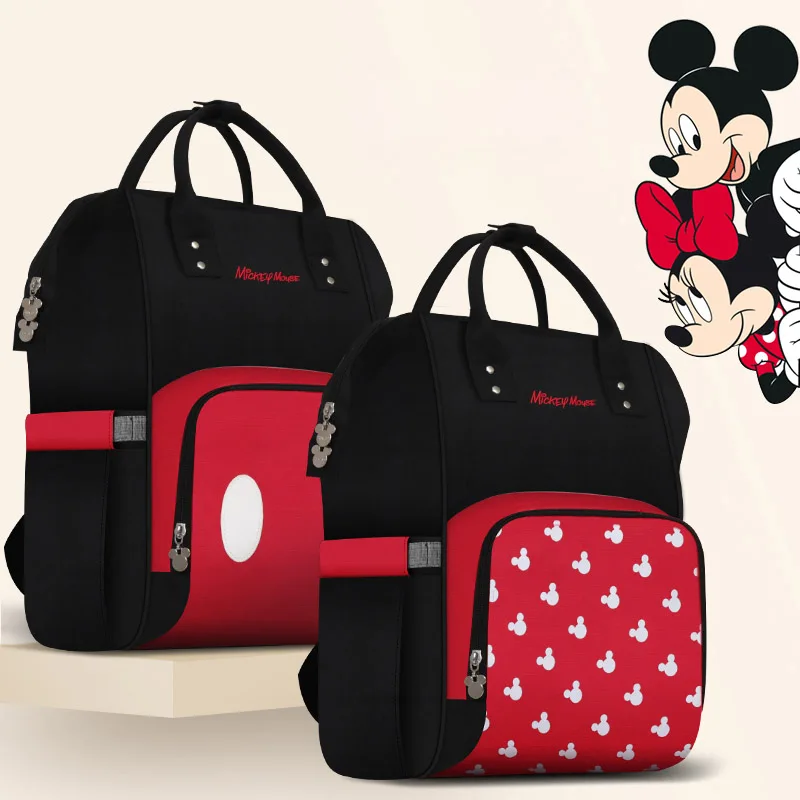 Wholesale Diaper Bag Baby Disney USB Heating Nappy Backpack (6pcs free shipping)
