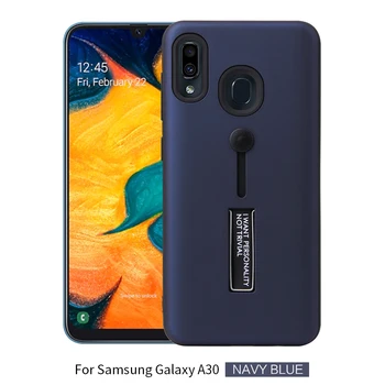 

200pcs/lot Push Strap Shockproof Frosted Matte Hard Case with Stand For Samsung Galaxy J3 J4 J6 J7 J8 2018 J6 Plus J4 Plus A30