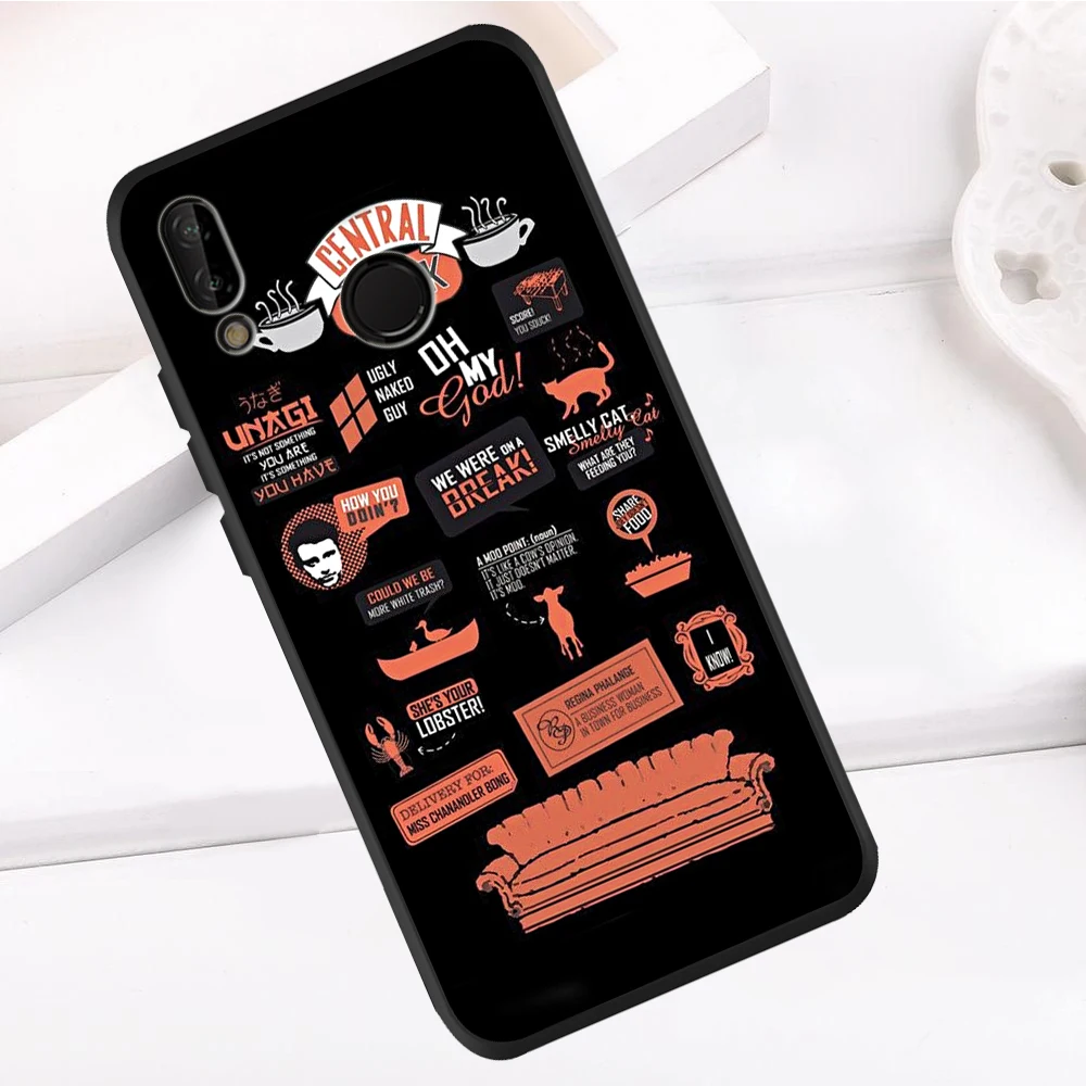 Центральная кофейня друзей для huawei P8 P10 P20 P30 Коврики 10 20 Honor 8 8X 9X 8C 9 V20 30 10 Lite Plus Pro Чехол для телефона чехол coque из мягкой кожи