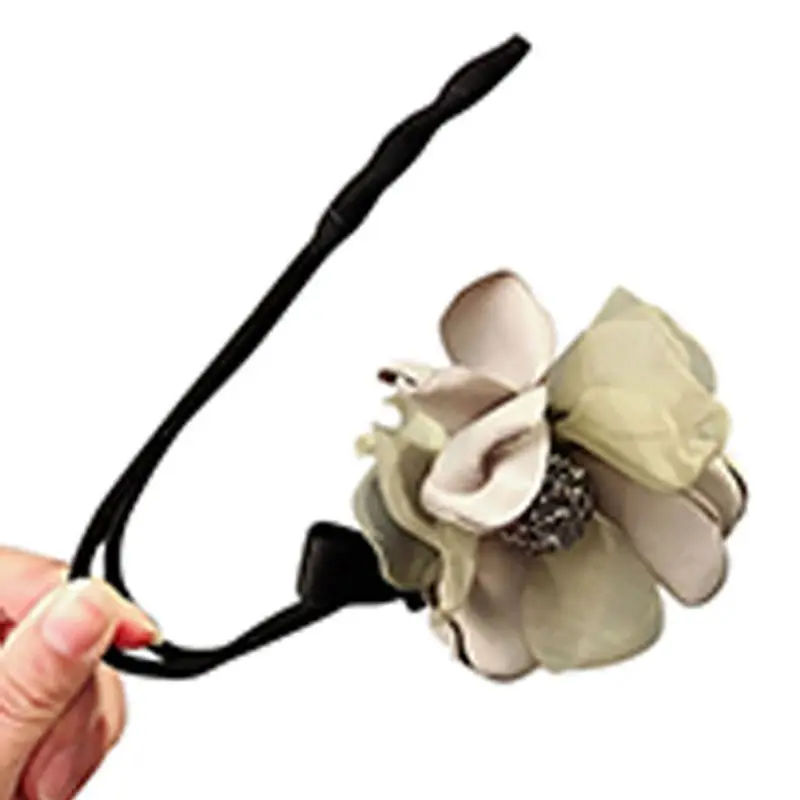 as picture Женская мода для девочек Милая Волшебная булочка для волос заколка для волос в виде цветка лента для волос аксессуары для волос - Цвет: as picture