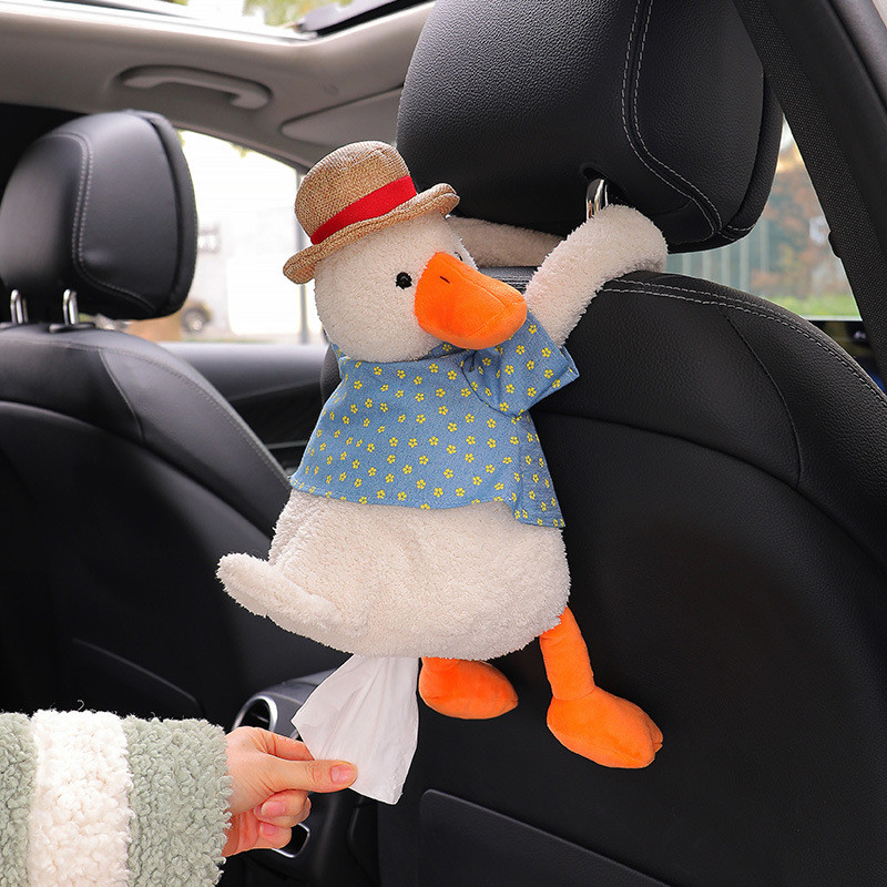 duck Creative  Ass Tissue Box Soft Cartoon Paper Napkin Case Cute Animals Car Paper Boxes Lovely Napkin Holder for Car Seat
