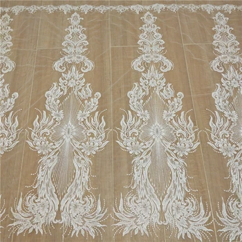 

New arrival bigger flower wedding dress fabric higher quality rayon gown dress sell by yard