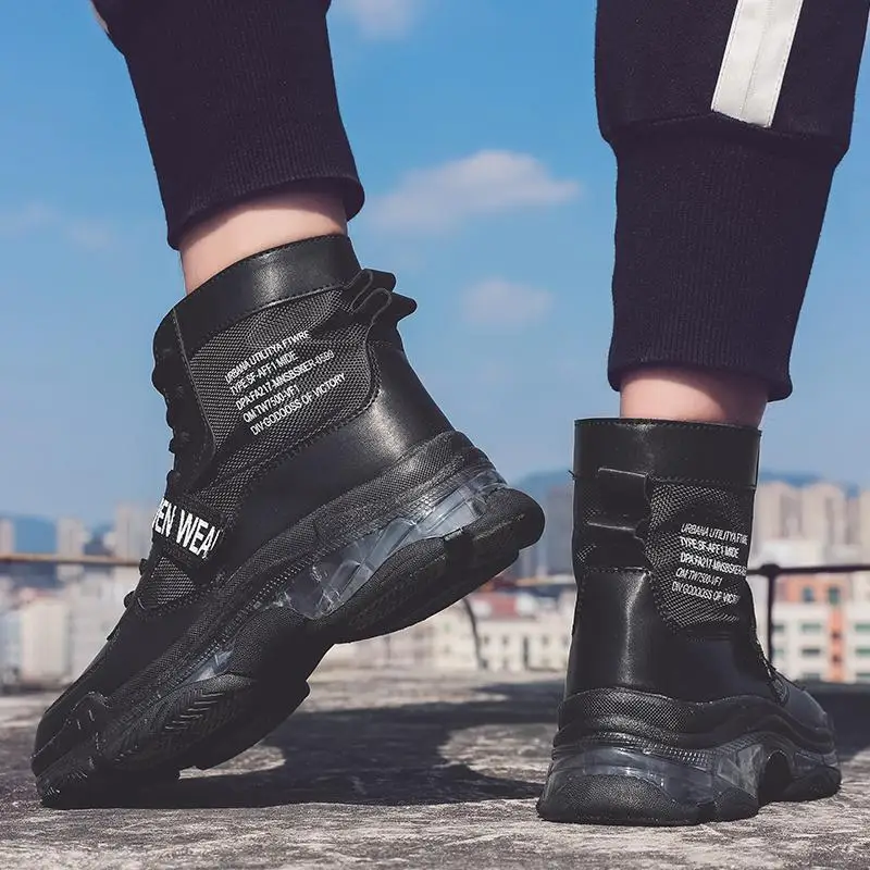 

Online Celebrity Tramsparent Base Gel Shoes Men's Trend Cool Fluorescence Green High-top Board Shoe Korean-style Versatile Extra