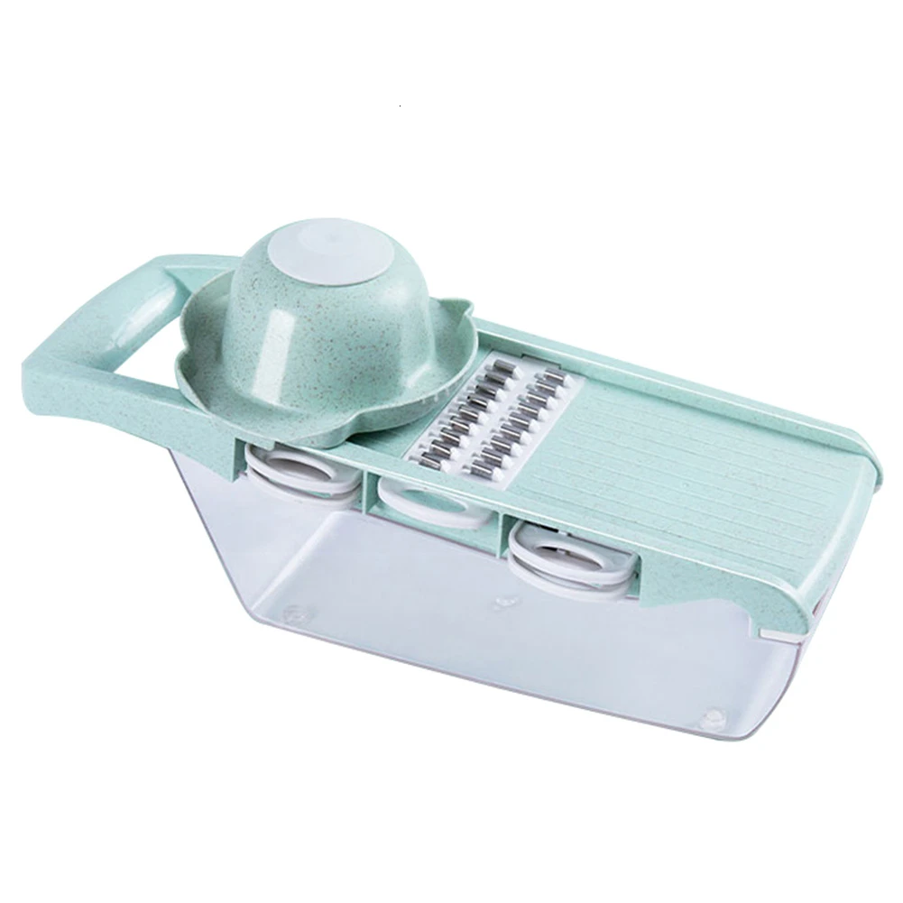 Зеленый Long Cutting Device Multi-function Shredder Potato Manual Shred Slicer Home Kitchen Utensils Carrot Polishing Wire Accessories - Цвет: Зеленый