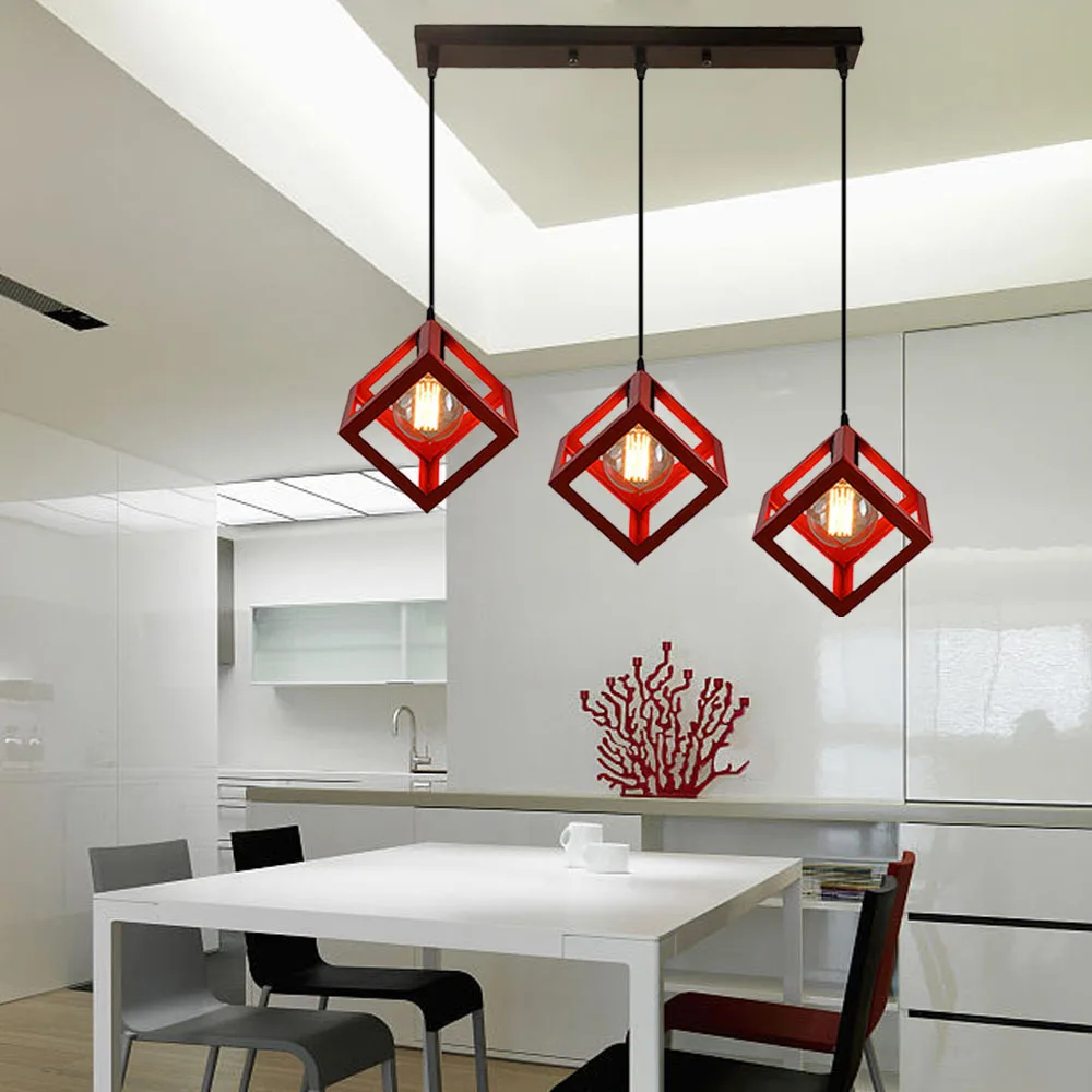 

Northern European-Style Hanging Lamps Household Personalized & Creative Post-modern Iron Droplight Retro Living Room Chandelier