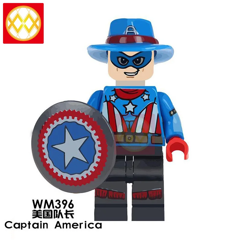 Бургундия 50 PCS Super Heroes Captain America Steve Rogers Marvel Hydra Agent Avengers Action Model Building Blocks Children Toys KT1031 - Цвет: Бургундия