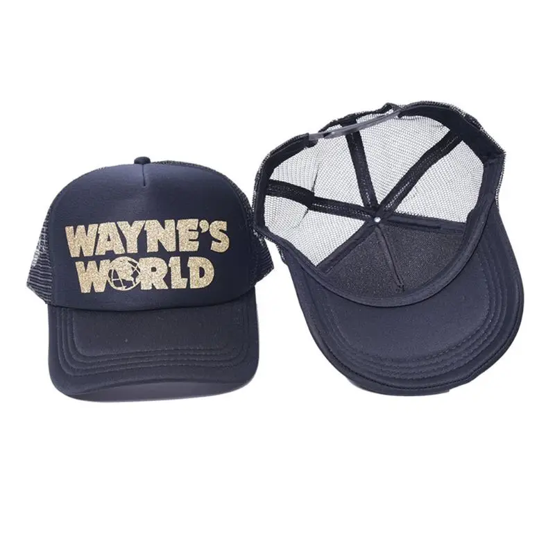 Unisex Cotton Mesh Breathable Hip-Hop Baseball Cap Famous Movie Planet Glitter Sequins Print Vintage Party Peaked Trucker Hat