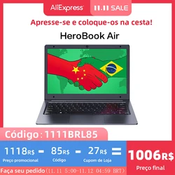 CHUWI – pc portable HeroBook Air avec écran de 11.6 pouces, Windows 10, processeur Intel Celeron N4020, 4 go de RAM, SSD de 128 go, carte graphique UHD 600 