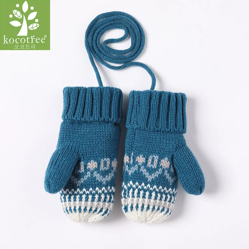 Only gloves Комплект из 2 предметов, детская зимняя шапка, шарф, теплые шапки для мальчиков и девочек, детский чепчик, теплая шапка в полоску с медведем, перчатки на выбор - Цвет: Only gloves