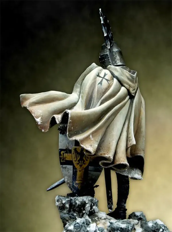 1/20 весы 90 мм древняя историческая фигура Crusader миниатюры Неокрашенный сборка "сделай сам" Статический GK Смола Модель Наборы коллекция